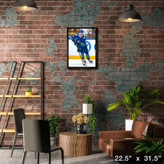 Elias Pettersson 20" x 29" Framed Canvas Vancouver Canucks 22.5" x 31.5"